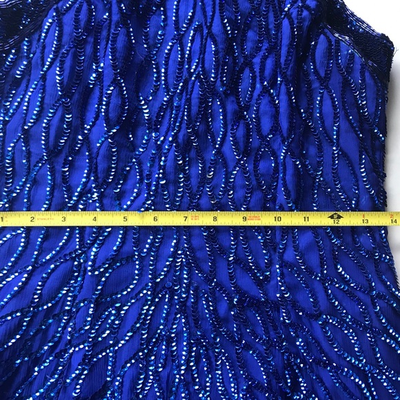 Laurence Kazar blue sequins dress - Picture 12 of 13